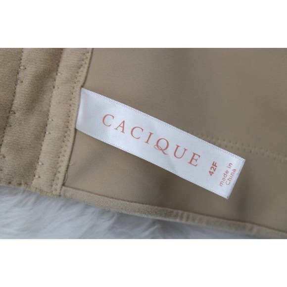 Cacique 42F Bra Lightly Lined Full Coverage UnderWire Beige - Picture 6 of 7